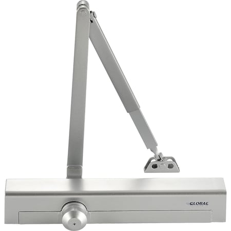 Global Industrial Aluminum Door Closer, Manual, Hydraulic, For Internal and External Use 713153
